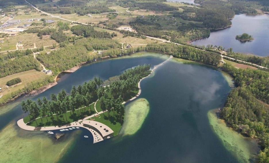 Ežero prie Molėtų salai – išskirtinis architektų pasiūlymas
