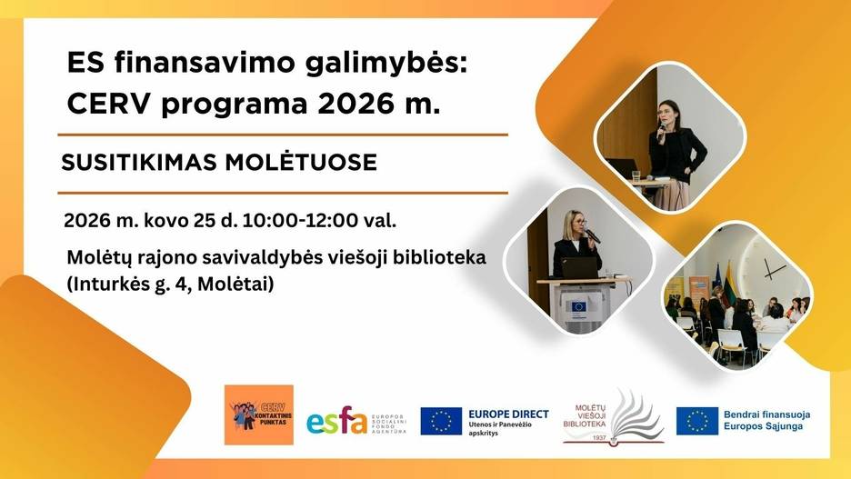 ES finansavimo galimybės: CERV programa 2026 m.