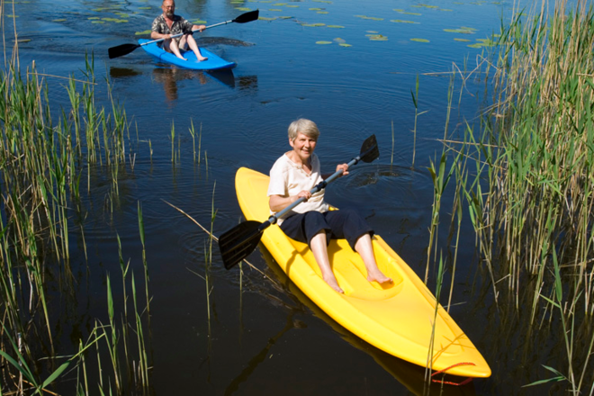 Kajak- und Bootsverleih am See Galuonai