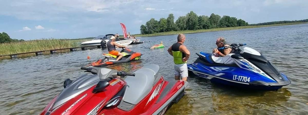 Fun with jet ski, speed boat
