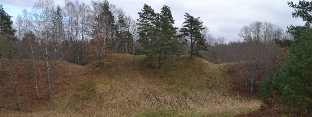 Tauragnai mound with the settlement